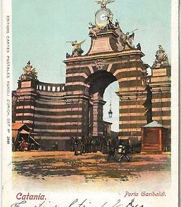 44279    CARTOLINA d'Epoca - CATANIA Città - PORTA GARIBALDI 1901