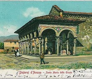 31949  CARTOLINA d'Epoca AREZZO  - dintorni SANTA MARIA GRAZIE - ILLUSTRATA 1904