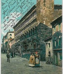 31967  CARTOLINA d'Epoca AREZZO città - ILLUSTRATA