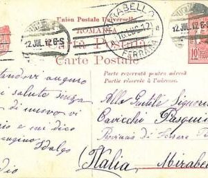 11891 -  ROMANIA - POSTAL STATIONERY to ITALY - 1912
