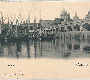 44284   CARTOLINA d'Epoca - CATANIA Città - DARSENA 1900