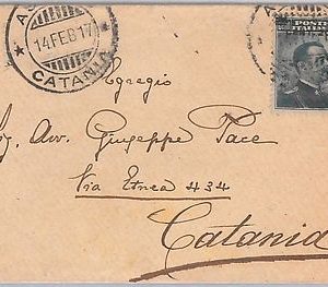 ENNA --- ITALIA REGNO:  storia postale - BUSTA  da Assoro 1920