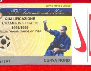 C0986 - Vecchio BIGLIETTO PARTITA CALCIO - 1998-1999 INTER VS SKONTO