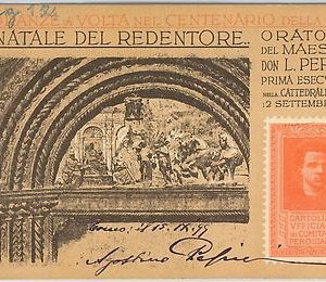 40245 CARTOLINA d'Epoca - COMO  : ONORANZE a VOLTA - ORATORIO Don Perosi 1899