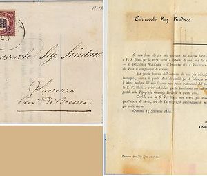 ITALIA REGNO storia postale - 1880 - CIRCOLARE da CREMONA: RICHIESTA PAGAMENTO