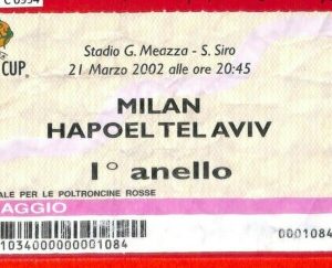 C0994 - Vecchio BIGLIETTO PARTITA CALCIO - 2002 MILAN VS HAPOEL TELAVIV