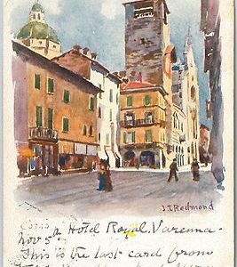 40250  CARTOLINA d'Epoca - COMO Città : ILLUSTRATA : REDMOND 1905