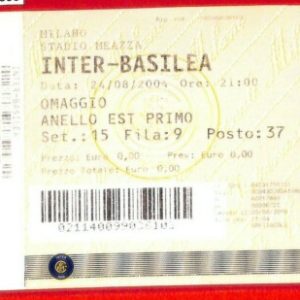 C1000- Vecchio BIGLIETTO PARTITA CALCIO - 2004 INTER VS BASILEA