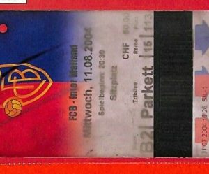 C1001- Vecchio BIGLIETTO PARTITA CALCIO - 2004 INTER VS BASEL