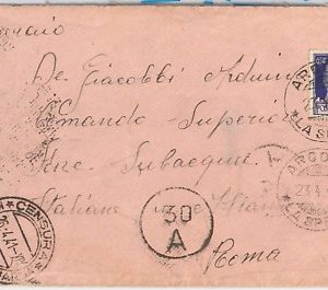 66099 - REGNO storia postale -  BUSTA indirizzata a FORZE SUBAQUEE nel ATLANTICO