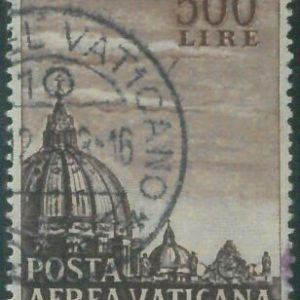 87998 - VATICANO - Francobollo: Sass # PA 22 Usato - FILAGRANA LETTERE 10/100