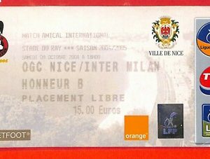 C1005 - Vecchio BIGLIETTO PARTITA CALCIO - 2004-2005 NICE VS INTER