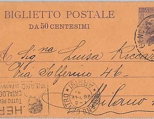 53602 - REGNO -  INTERO POSTALE con ANNULLO MECCANICO: HERMES Milano 1924