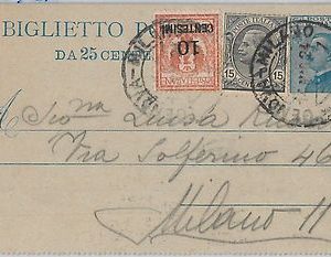 53603 - REGNO - INTERO POSTALE: Sassone # B 17 con francobolli aggiunti  1924