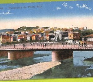 aa9207 CARTOLINA D'EPOCA  GENOVA Città : Panorama di Ponte Pila