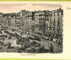 aa9216 CARTOLINA D'EPOCA  GENOVA Città  : Piazza Caricamento