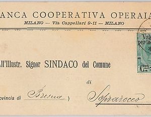 ITALIA REGNO: storia postale - Sass 53 ISOLATO su CIRCOLARE  da MILANO 1891