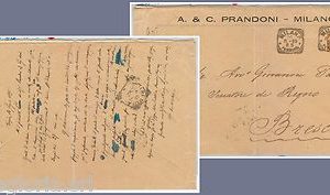 62899 - ITALIA REGNO - STORIA POSTALE : Sassone 48 ISOLATO su  BUSTA da MILANO