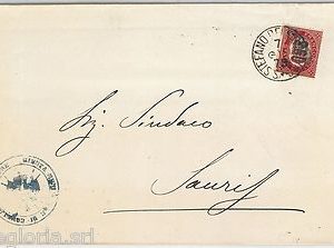 62901  - ITALIA REGNO - STORIA POSTALE :  BUSTA da SANTO STEFANO DEL.. 1879