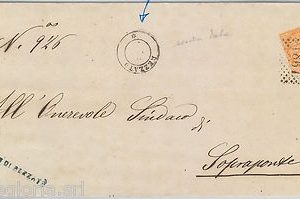 62902  - ITALIA REGNO - STORIA POSTALE :  BUSTA da Rezzato 1875 - ANNULLO !