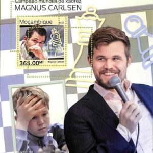 A9097 - Mozambique - ERROR MISPERF Stamp Sheet - 2022  Magnus Carlsen, Chess