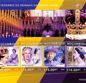 A9094 - Mozambique - ERROR MISPERF Stamp Sheet - 2022  Queen Isabel's Reign II