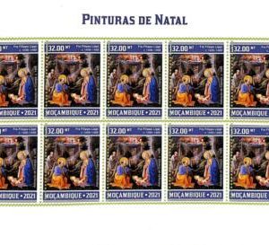 A9110 - Mozambique - ERROR MISPERF Stamp Sheet - 2021  - Religion