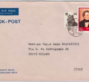49008 - INDIA - POSTAL HISTORY - COVER to ITALY 1979 - MUSIC Schubert / TIGERS