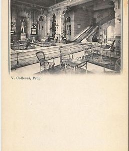 40268  CARTOLINA d'Epoca - COMO Città : HOTEL au LAC - INTERNO!