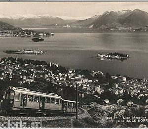 55972  -- CARTOLINA d'Epoca - LAGO MAGGIORE:  Stresa  1950  TRENO