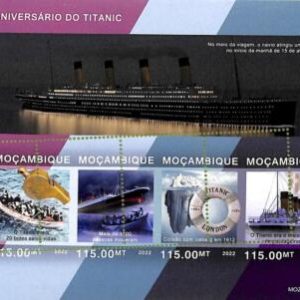 A9092 - Mozambique - ERROR MISPERF Stamp Sheet - 2022  Titani, Ship