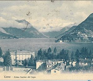 40277   CARTOLINA d'Epoca - COMO  :  PRIMO BACINO DEL LAGO 1909