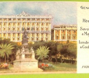 aa9134 - CARTOLINA D'EPOCA -  GENOVA Città :  Hotel SAVOY & MAJESTIC