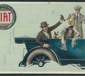 Lib965 - CARTOLINA d'Epoca - PUBBLICITARIA Illustrata - FIAT cane DOGS 1924