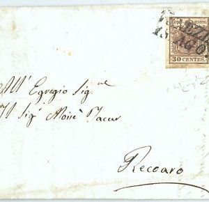 69403 - ANTICHI STATI: LOMBARDO VENETO -  Sass 16  su BUSTA da VENEZIA a RECOARO