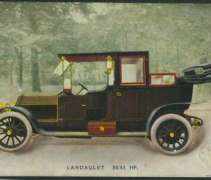 Lib966 - CARTOLINA d'Epoca FRANCESE - PUBBLICITARIA Illustrata -  FIAT Landaulet