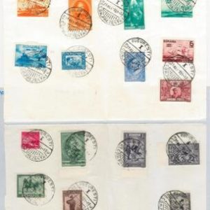 49398 - ROMANIA  - Stamps used on paper NOT FDC:  SEVERAL SETS 1931