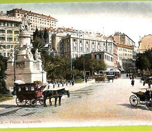 aa9223- CARTOLINA D'EPOCA  GENOVA Città : Piazza Acquaverde
