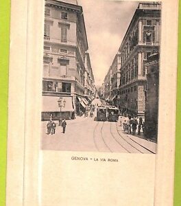 aa9225- CARTOLINA D'EPOCA  GENOVA Città : La via Roma