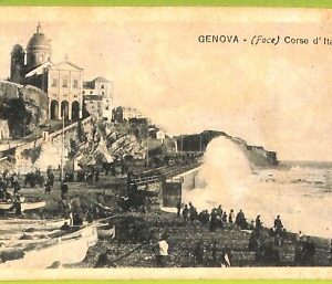 aa9233- CARTOLINA D'EPOCA  GENOVA Città : Foce- Corso d"Italia