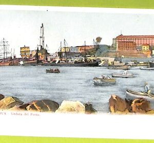 aa9234- CARTOLINA D'EPOCA  GENOVA Città : Veduta del Porto