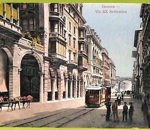 aa9235- CARTOLINA D'EPOCA  GENOVA Città : Via XX Settembre