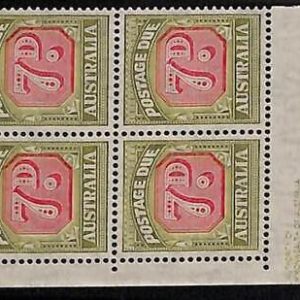 ZA0029b - AUSTRALIA - REVENUE STAMP - SG #  D126 Corner Block of 4 -  MINT MNH