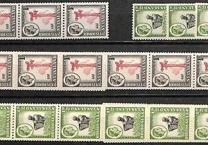 ZA0032 - RHODESIA NYASALAND -  STAMP LOT - SG #  19a*21 + 18a*21  -  MINT MNH