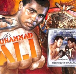 A0011 - BURUNDI - ERROR 2011 MISSPERF SHEET: Sport BOXING Muhammad Ali + Frasier