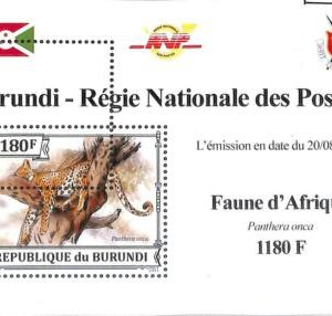 A0030 - BURUNDI - ERROR 2013  MISSPERF SHEET:  Fauna  PANTHER