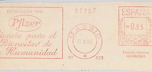 56771 - SPAIN - POSTAL HISTORY: Mechanical Postmark on CUT-OUT 1960 : MEDICINE