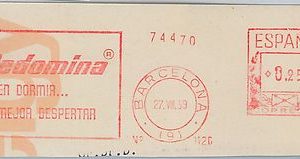 56768 - SPAIN - POSTAL HISTORY: Mechanical Postmark on CUT-OUT 1959 : MEDICINE