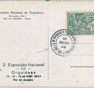 56731 -  FLOWERS - BRAZIL - POSTAL HISTORY:  POSTMARK on CARD 1943 - ORCHIDS