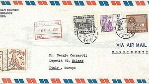 PLANTS medicine KOREA - POSTAL HISTORY - oversize COVER to ITALY - 1962